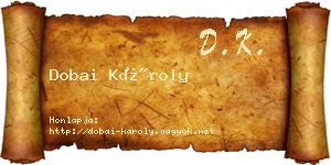 Dobai Károly névjegykártya