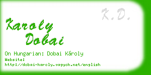 karoly dobai business card